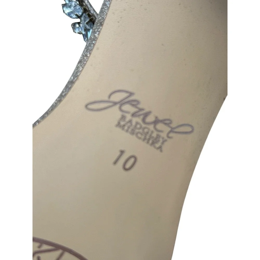 Jewel Badgley Mischka Catalina Ankle Strap Sandals Gold 10